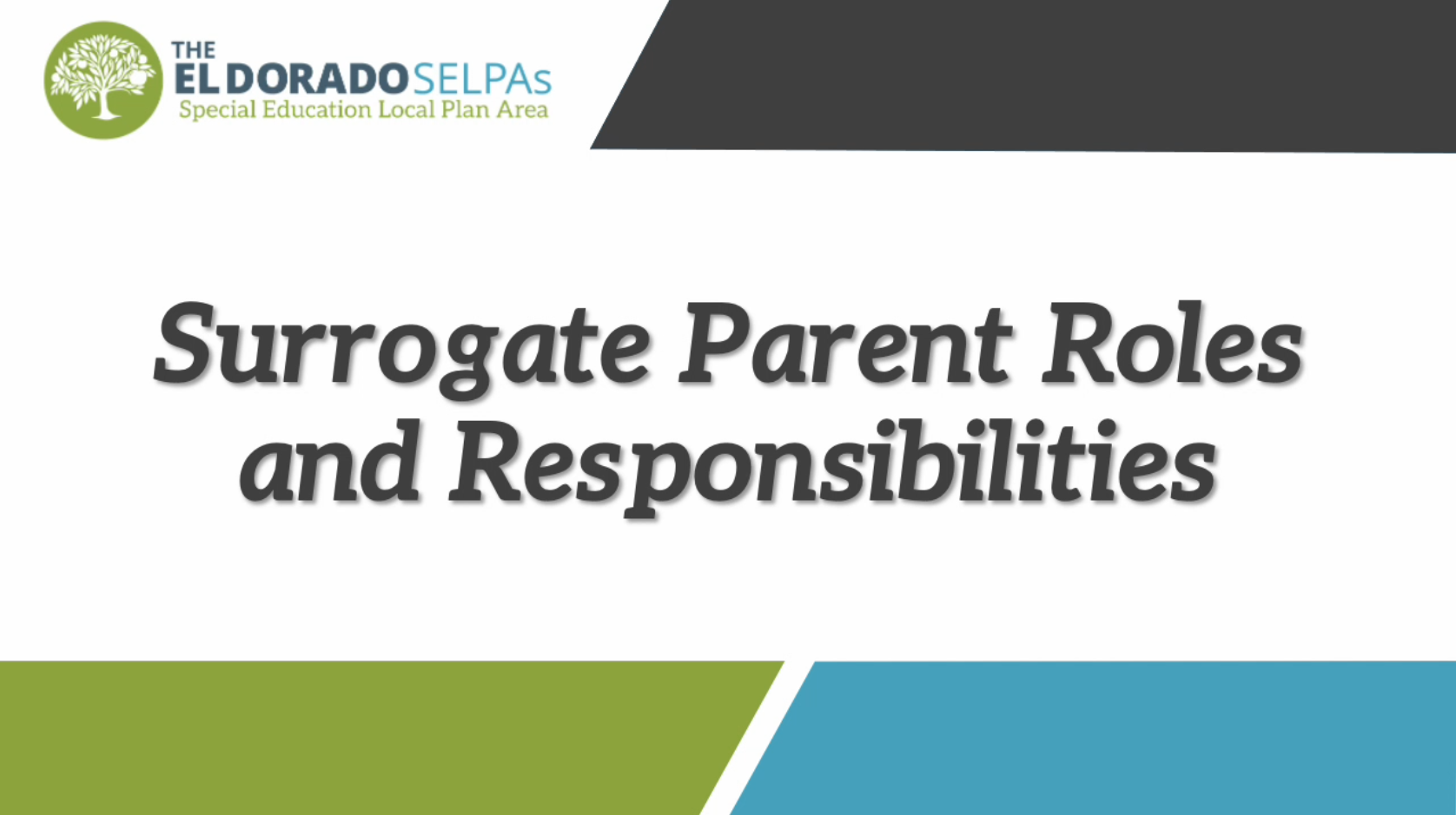 Surrogate Parent Roles and Responsibilities Web Module