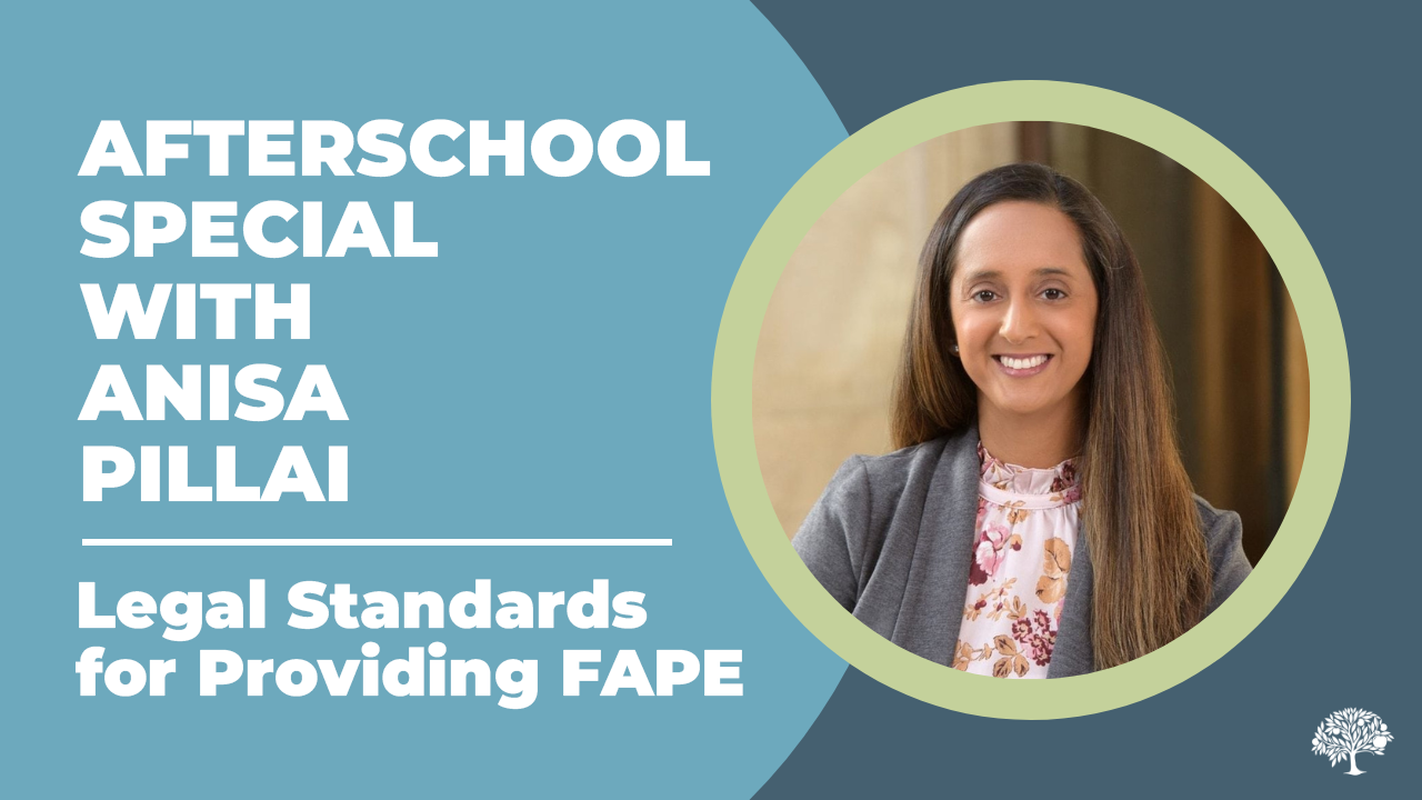 Afterschool Special -  Legal Standards For Providing FAPE