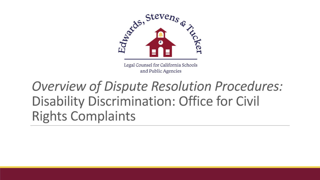 Disability Discrimination: Office for Civil Rights Complaints