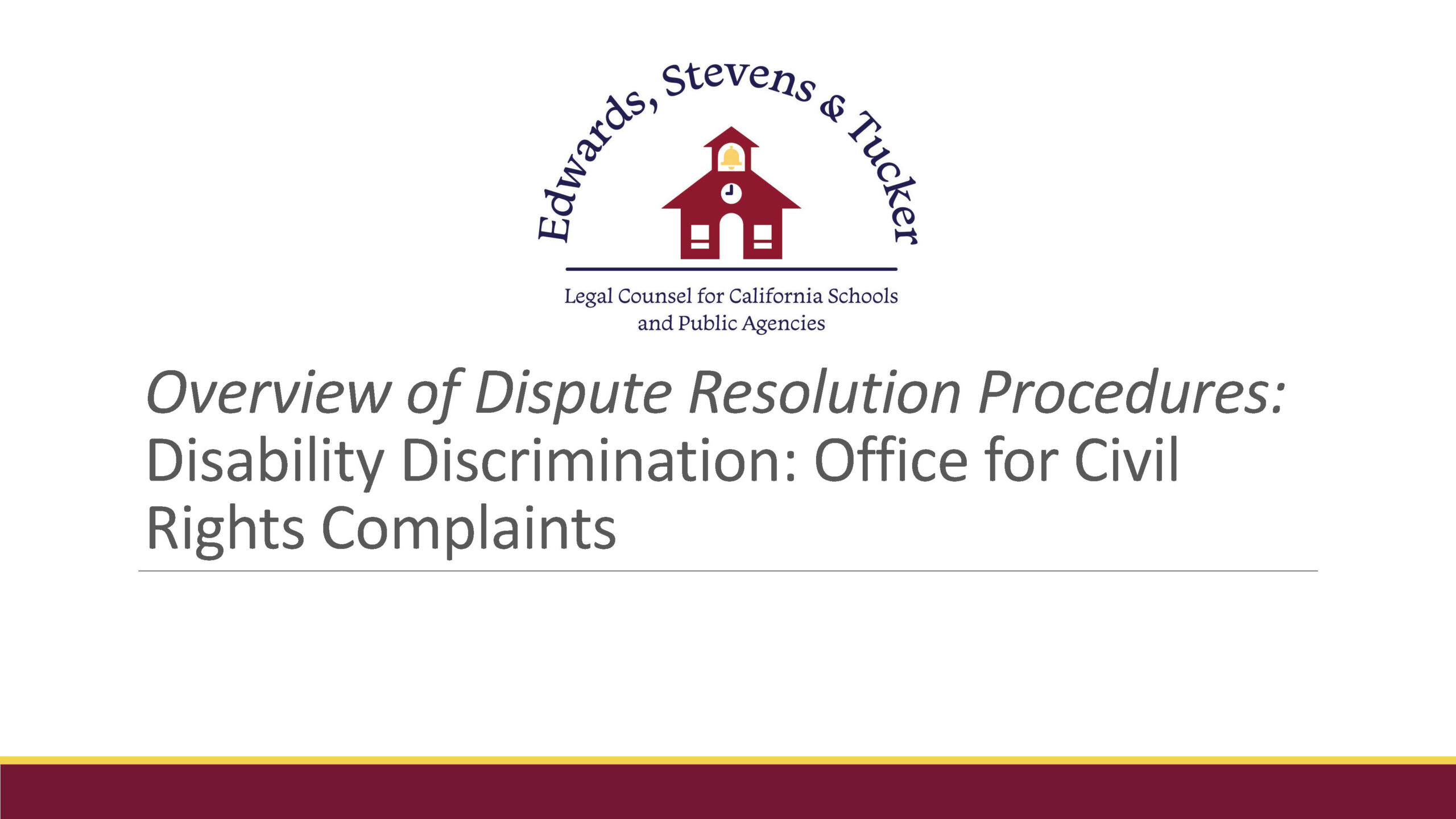 Disability Discrimination: Office for Civil Rights Complaints